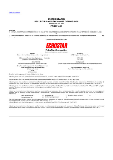 Thumbnail EchoStar 10-K Annual Report 2021