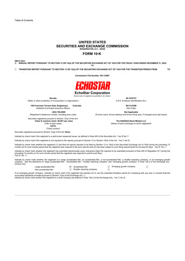 Thumbnail EchoStar 10-K Annual Report 2022