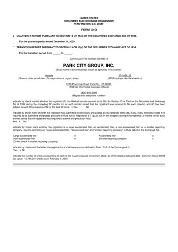 Miniature ReposiTrak 10-Q Rapport trimestriel  