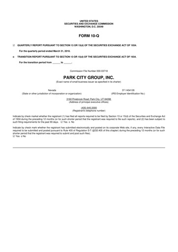 Miniature ReposiTrak 10-Q Rapport trimestriel  