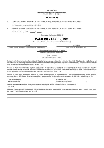 Miniature ReposiTrak 10-Q Rapport trimestriel 2012 