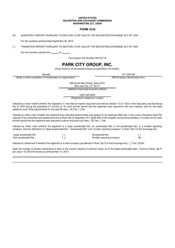 Miniature ReposiTrak 10-Q Rapport trimestriel 2014 