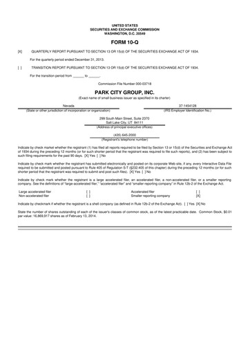 Miniature ReposiTrak 10-Q Rapport trimestriel 2014 