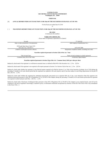 Thumbnail ReposiTrak 10-K Annual Report 2014