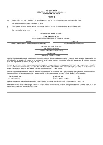 Miniature ReposiTrak 10-Q Rapport trimestriel 2015 