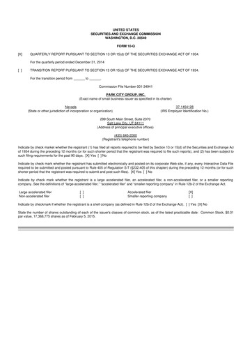 Miniature ReposiTrak 10-Q Rapport trimestriel 2015 