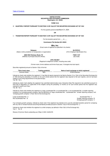 Thumbnail iBio 10-Q Quarterly Report FY 