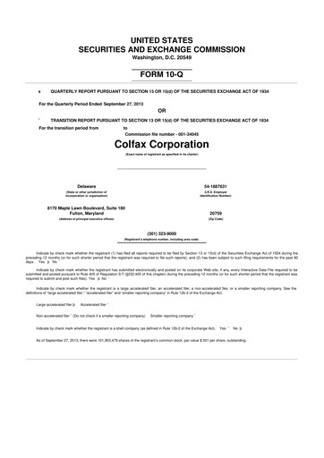 Thumbnail Enovis 10-Q Quarterly Report FY2013 