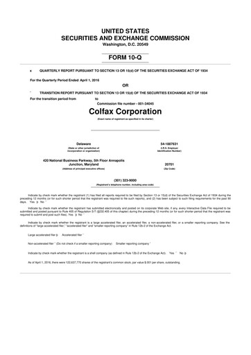 Thumbnail Enovis 10-Q Quarterly Report FY2016 