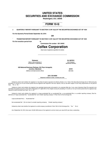 Thumbnail Enovis 10-Q Quarterly Report FY2016 