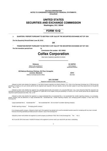 Thumbnail Enovis 10-Q Quarterly Report FY2018 