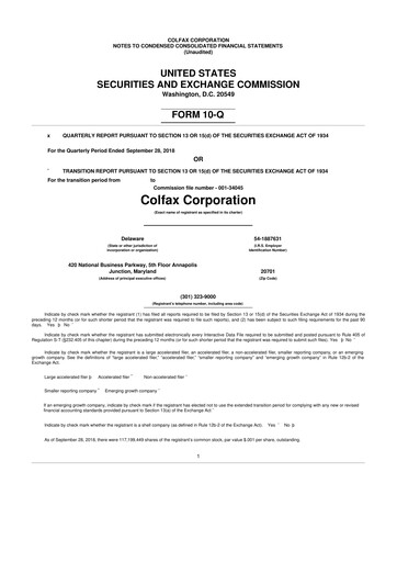 Thumbnail Enovis 10-Q Quarterly Report FY2018 
