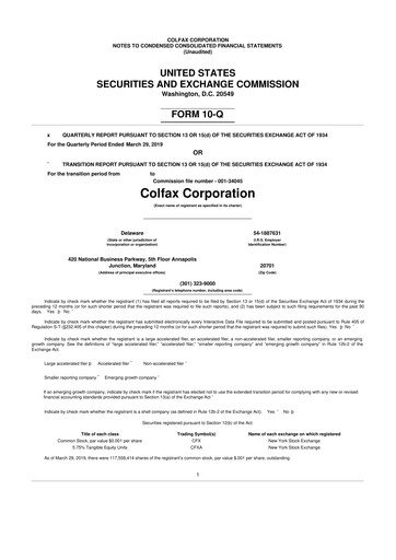 Thumbnail Enovis 10-Q Quarterly Report FY2019 