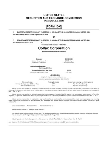 Thumbnail Enovis 10-Q Quarterly Report FY2019 