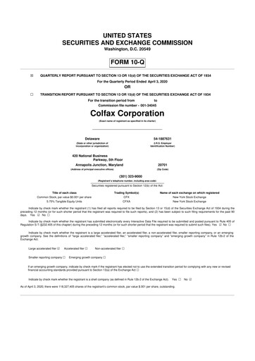Thumbnail Enovis 10-Q Quarterly Report FY2020 