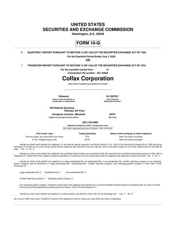 Thumbnail Enovis 10-Q Quarterly Report FY2020 