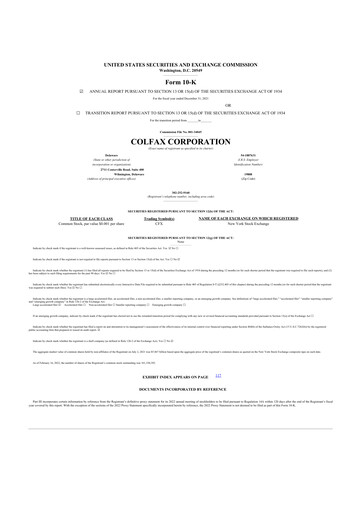 Thumbnail Enovis 10-K Annual Report 2021