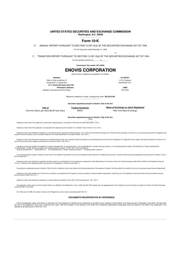 Thumbnail Enovis 10-K Annual Report 2025