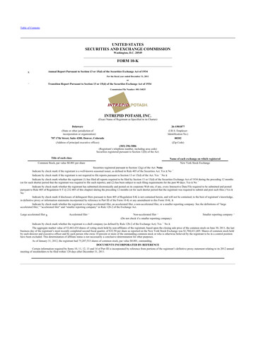 Vorschaubild Intrepid Potash
 10-K Jahresbericht 2011