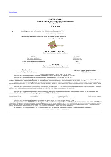 Vorschaubild Intrepid Potash
 10-K Jahresbericht 2013