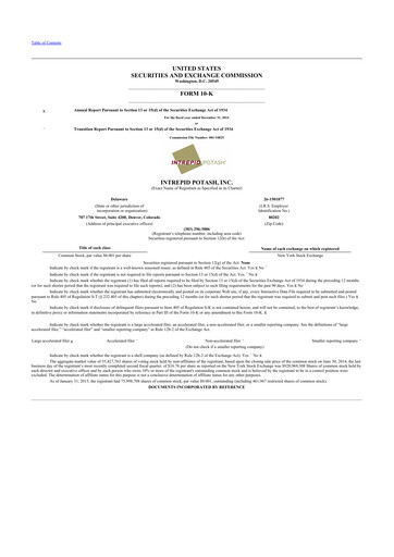Vorschaubild Intrepid Potash
 10-K Jahresbericht 2014