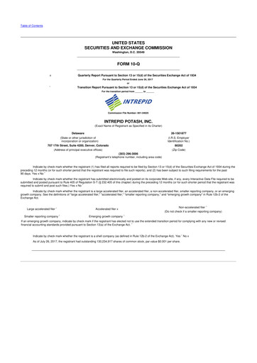 Thumbnail Intrepid Potash
 10-Q Quarterly Report FY2017 