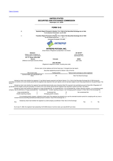 Thumbnail Intrepid Potash
 10-Q Quarterly Report FY2022 