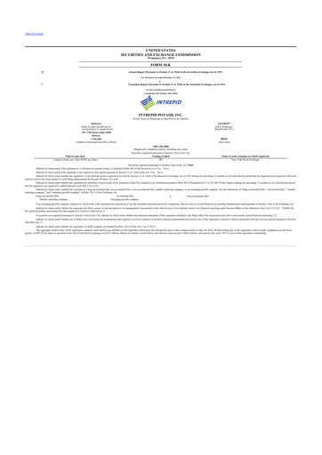 Vorschaubild Intrepid Potash
 10-K Jahresbericht 2022