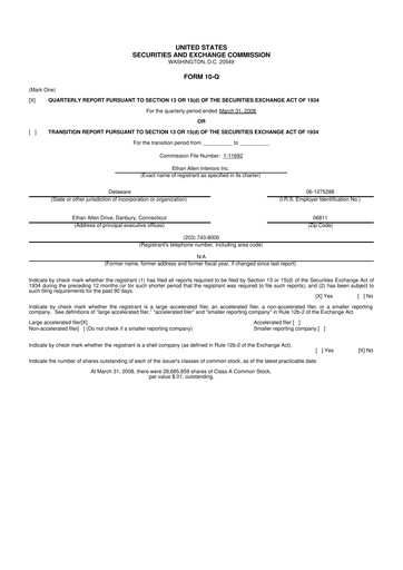 Thumbnail Ethan Allen
 10-Q Quarterly Report FY 