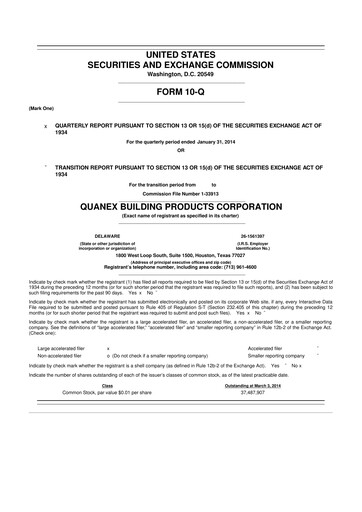 Miniature Quanex Building Products 10-Q Rapport trimestriel 2014 