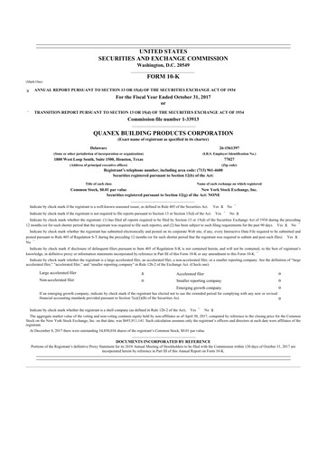 Thumbnail Quanex Building Products 10-K Annual Report 2017