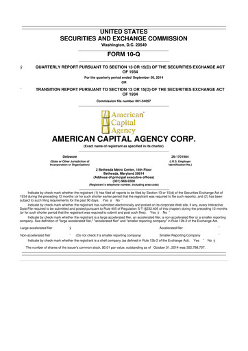 Thumbnail AGNC Investment 10-Q Quarterly Report FY2014 