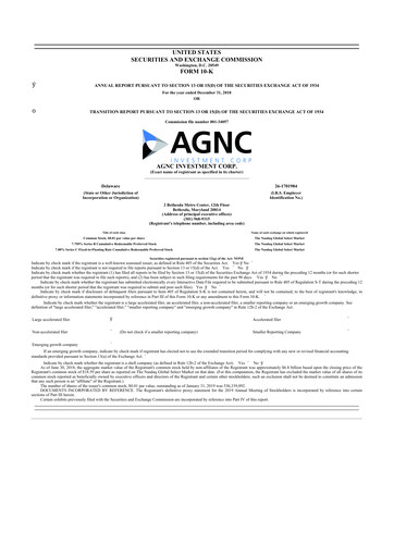 Thumbnail AGNC Investment 10-K Annual Report 2018
