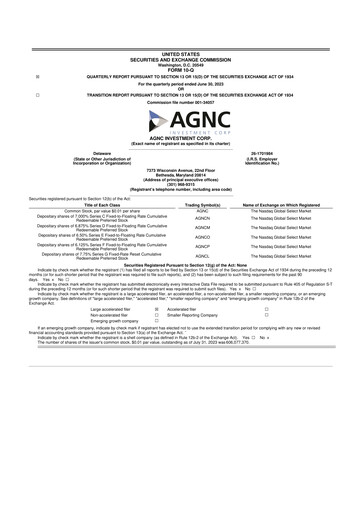 Thumbnail AGNC Investment 10-Q Quarterly Report FY2023 