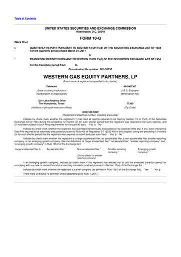 Thumbnail Western Midstream
 10-Q Quarterly Report FY2017 