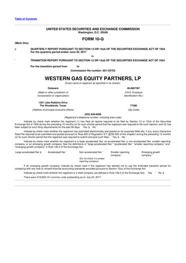 Thumbnail Western Midstream
 10-Q Quarterly Report FY2017 