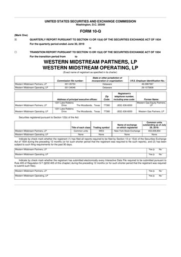 Thumbnail Western Midstream
 10-Q Quarterly Report FY 