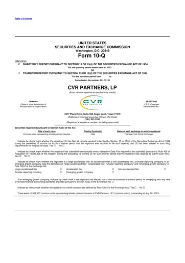 Thumbnail CVR Partners 10-Q Quarterly Report FY2023 