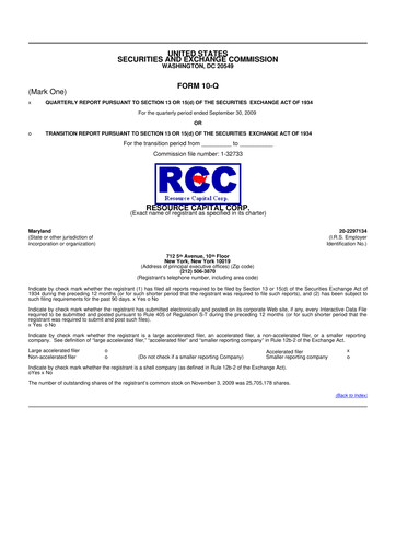 Vorschaubild ACRES Commercial Realty 10-Q Quartalsbericht  