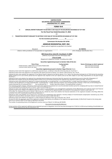 Thumbnail ARMOUR Residential REIT 10-K Annual Report 2023