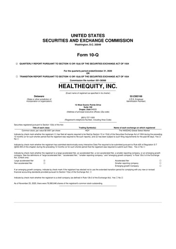 Thumbnail HealthEquity 10-Q Quarterly Report FY2021 