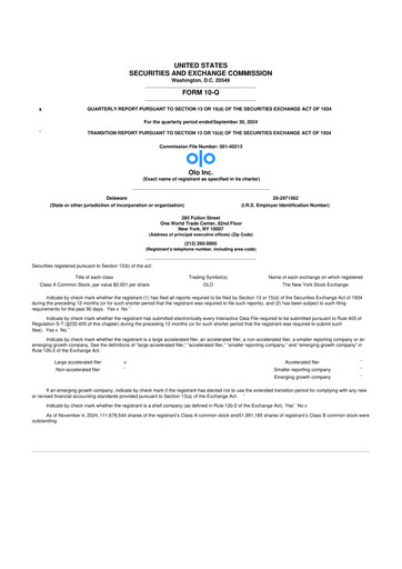 Miniature Olo Inc. 10-Q Rapport trimestriel 2024 