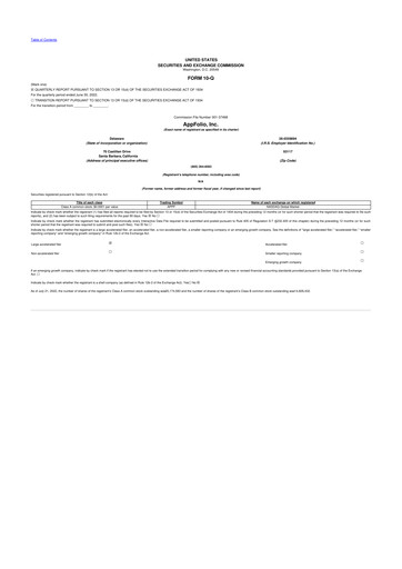 Thumbnail AppFolio
 10-Q Quarterly Report FY2022 