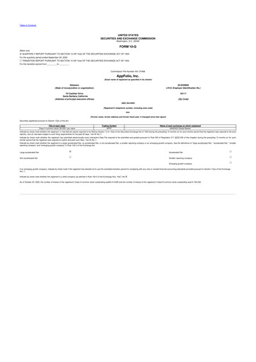 Thumbnail AppFolio
 10-Q Quarterly Report FY2022 