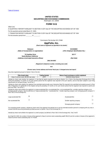 Thumbnail AppFolio
 10-Q Quarterly Report FY2023 