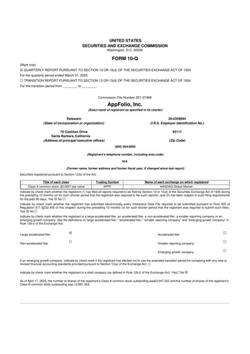 Thumbnail AppFolio
 10-Q Quarterly Report FY2025 