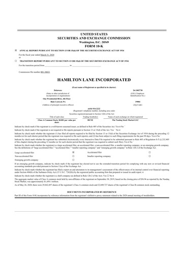 Vorschaubild Hamilton Lane 10-K Jahresbericht 2020