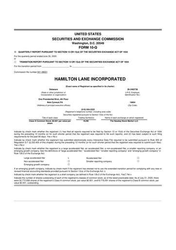 Thumbnail Hamilton Lane 10-Q Quarterly Report FY2021 