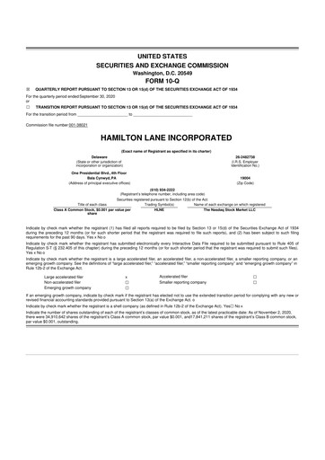 Thumbnail Hamilton Lane 10-Q Quarterly Report FY2021 