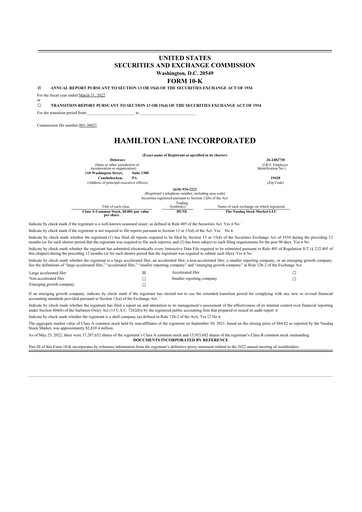 Vorschaubild Hamilton Lane 10-K Jahresbericht 2022